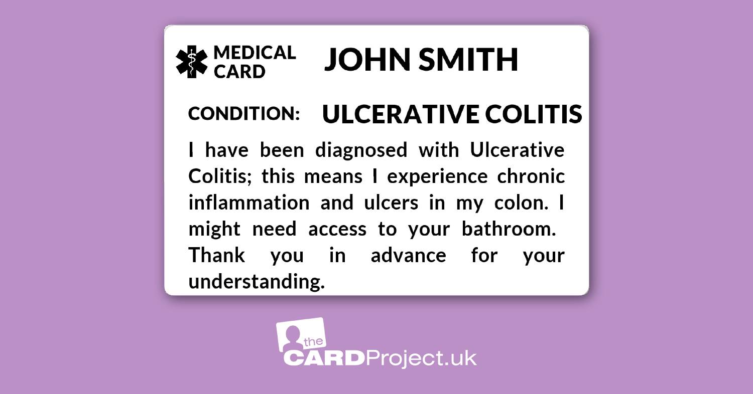 Ulcerative Colitis Medical Mono ID Card (FRONT)